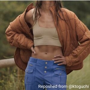 Free People movement Pippa packable puffer toasted coconut S